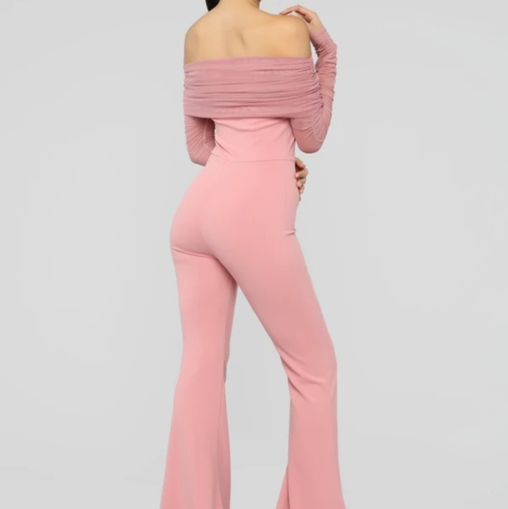 Sexy Rose Colored Jumpsuit. (70's Vibe)